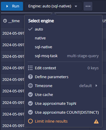 Limit inline result